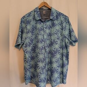 Hurley Men's Short Sleeve Woven Patio Shirt Size XXL Blue Beyond